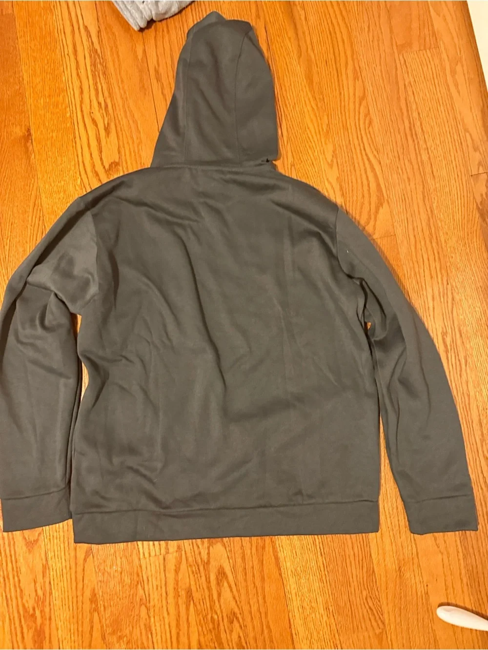 Adidas Men's Zip Hooded Pullover - Dark Gray
